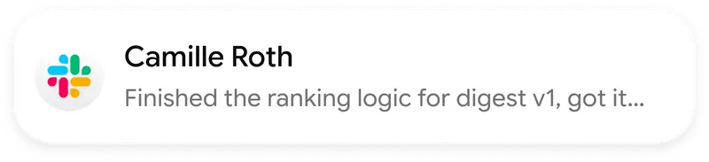 Slack message